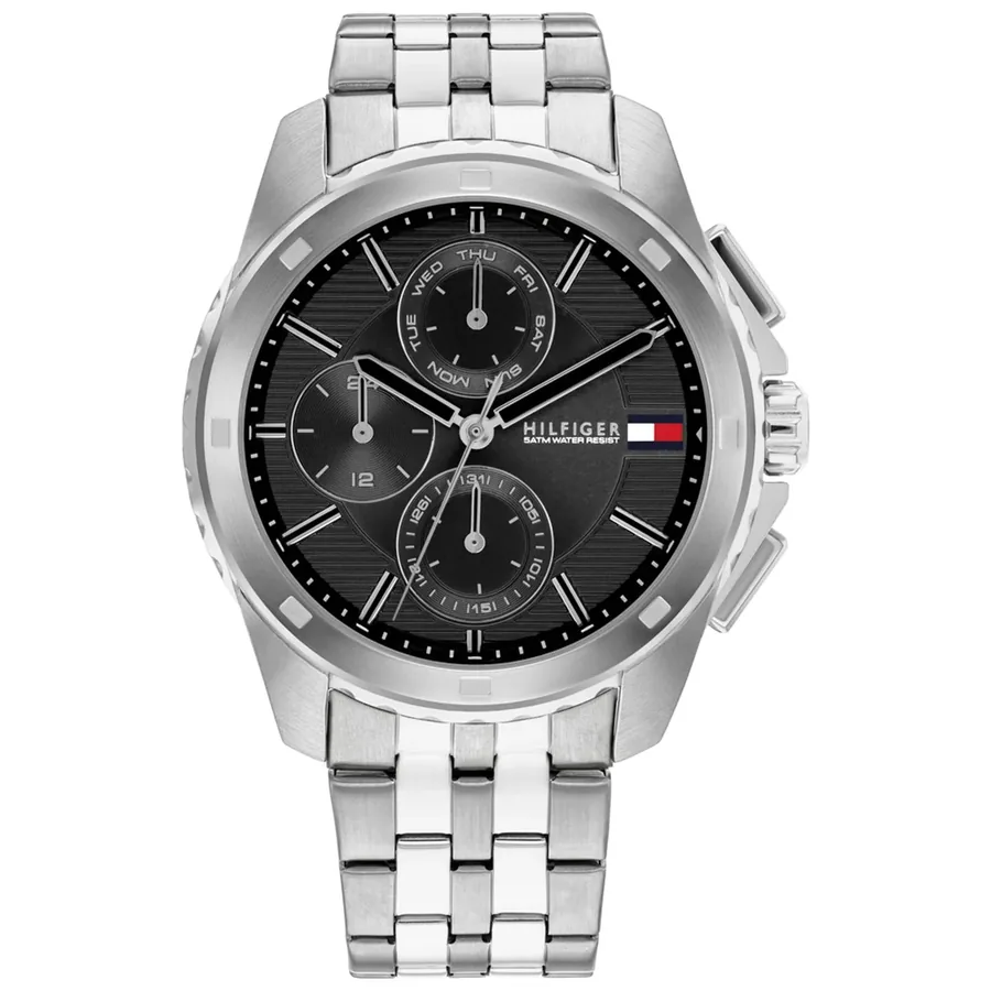 Tommy Hilfiger Walker 44mm Black Dial, front view