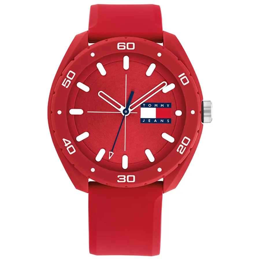 Tommy Jeans 45mm Red Dial, front view