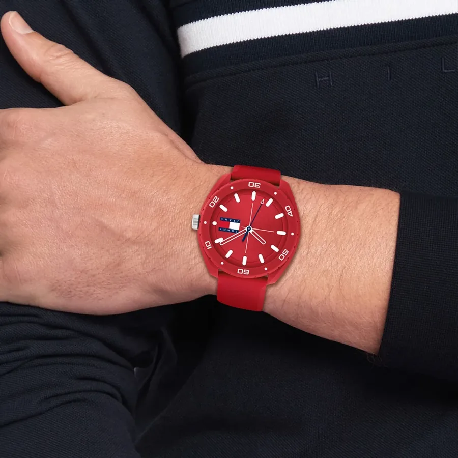 Tommy Jeans 45mm Red Dial, view 5