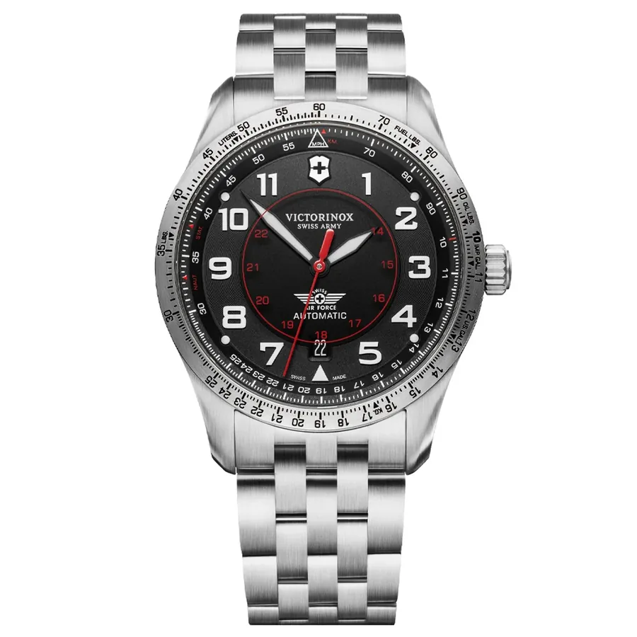 Victorinox Airboss Mechanical 42mm Black Dial, front view