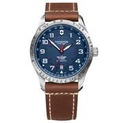 Blue dial / Brown