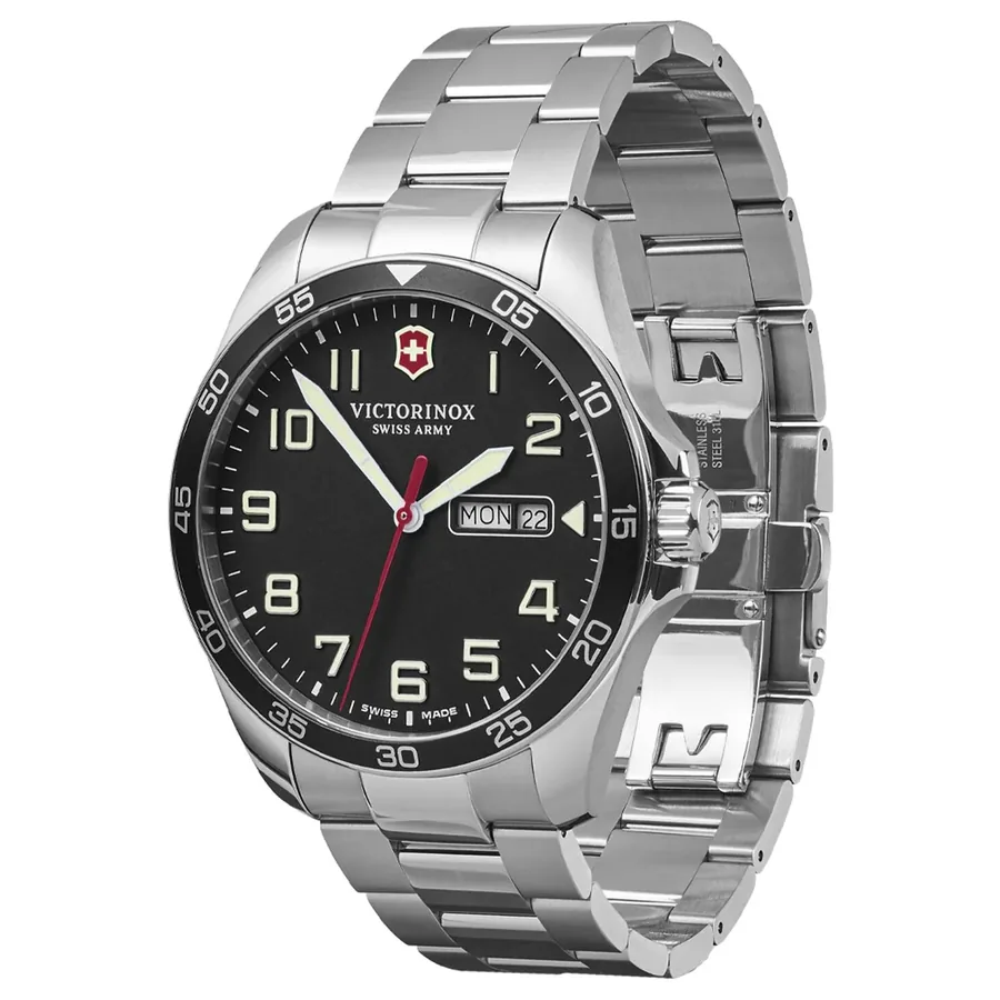 Victorinox Fieldforce 42mm Watch, Silver-Tone Strap, Ref. 241849, view 3