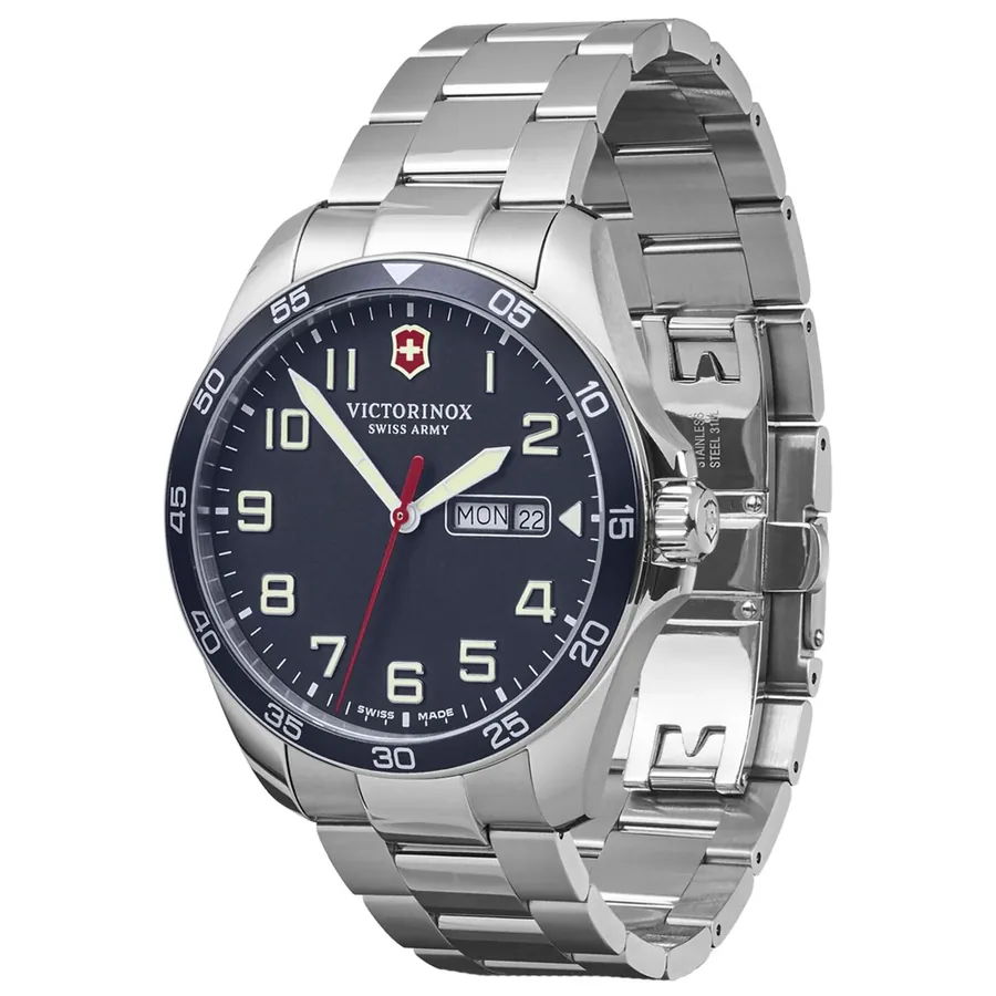 Victorinox Fieldforce 42mm Watch, Silver-Tone Strap, Ref. 241851, view 4