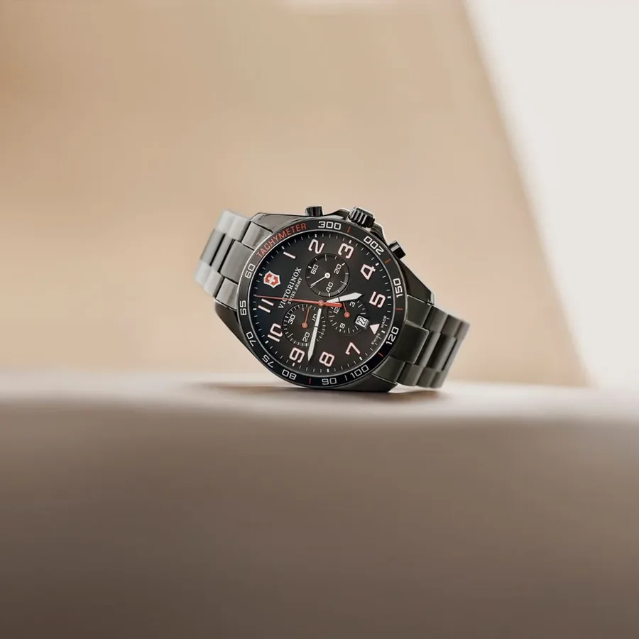 Victorinox Fieldforce Chronograph 42mm Watch, Black Strap, view 2