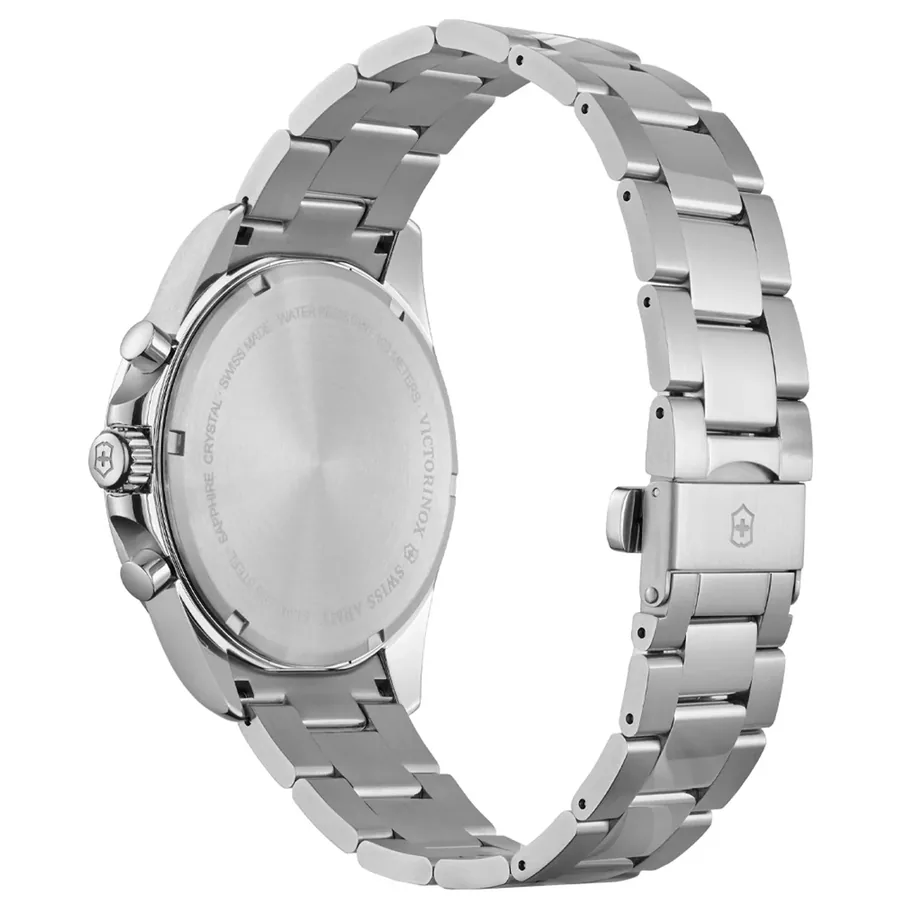 Victorinox Fieldforce Chronograph 42mm Watch, Silver-Tone Strap, Ref. 241855, view 5