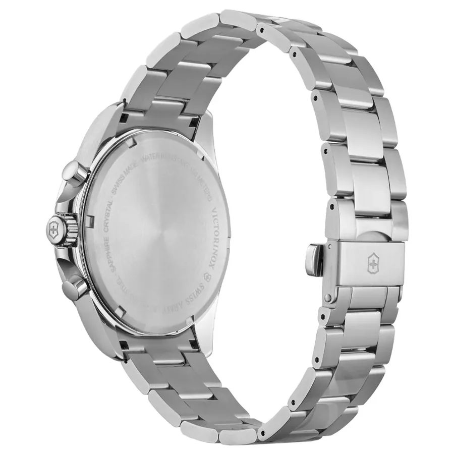 Victorinox Fieldforce Chronograph 42mm Watch, Silver-Tone Strap, Ref. 241857, view 5