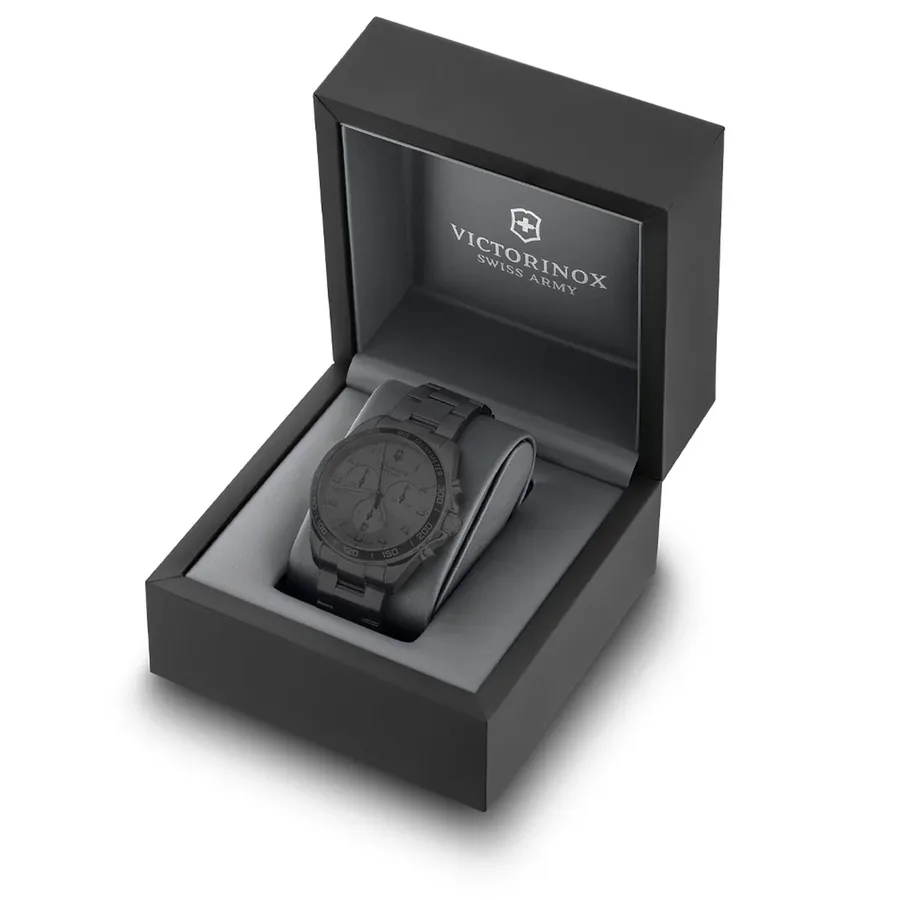 Victorinox Fieldforce Classic Chronograph 42mm Grey Dial, Gold-Tone Strap, Ref. 241903, view 2