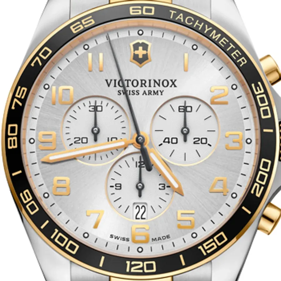Victorinox Fieldforce Classic Chronograph 42mm Grey Dial, Gold-Tone Strap, Ref. 241903, view 3