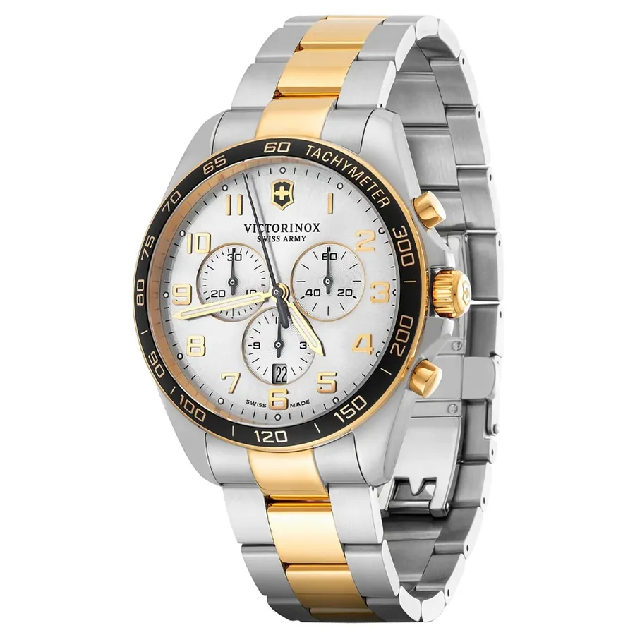 Victorinox Fieldforce Classic Chronograph 42mm Grey Dial, Gold-Tone Strap, Ref. 241903, view 5
