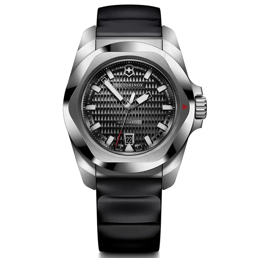 Victorinox I.N.O.X. 41mm Automatic Black Dial, Ref. 242039, front view