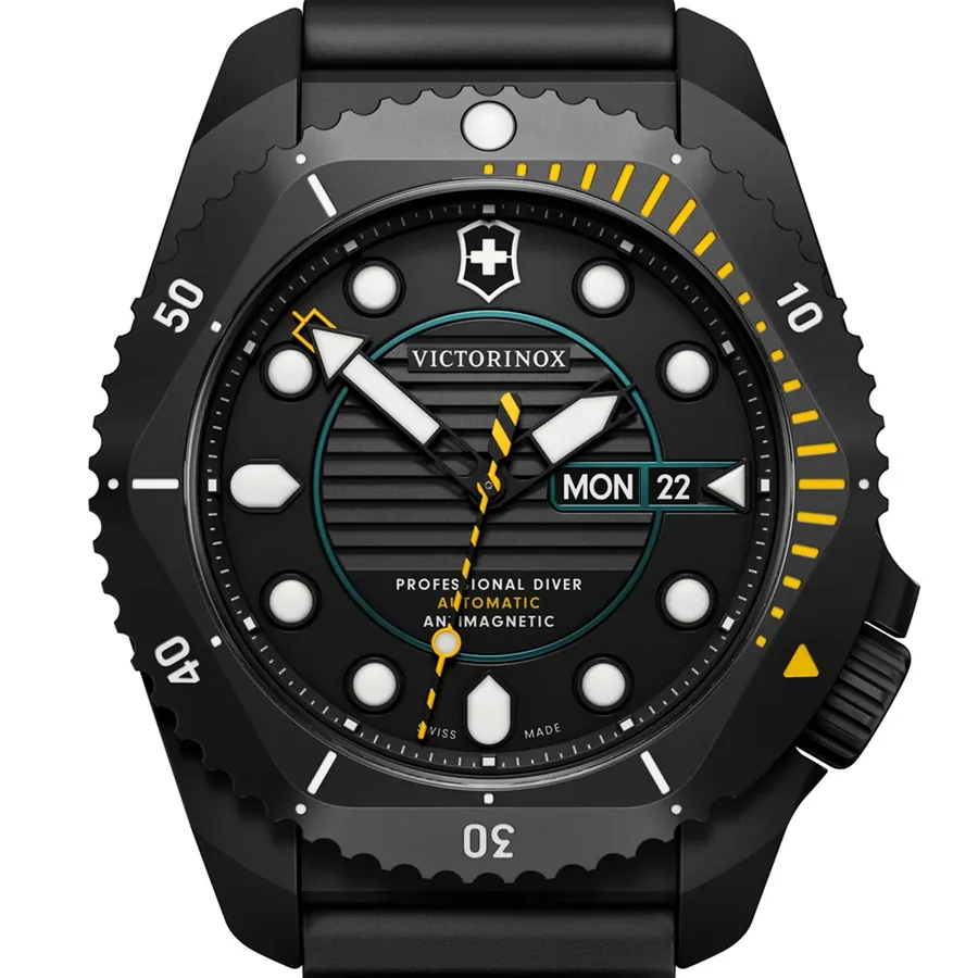 Victorinox I.N.O.X. Dive Pro 43mm Automatic Black Dial, Black Rubber Strap, view 2
