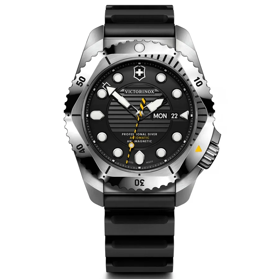 Victorinox I.N.O.X. Dive Pro 43mm Automatic Black Dial, front view