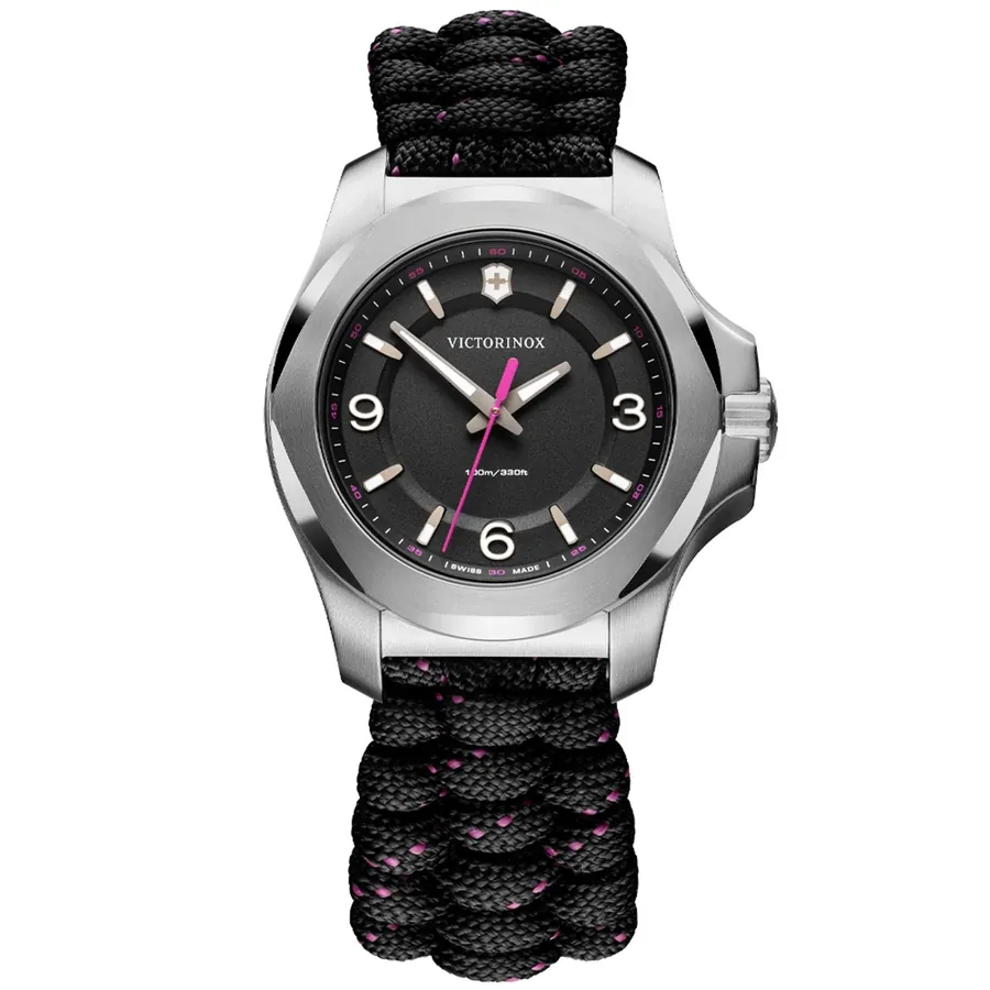 Victorinox I.N.O.X. Paracord 37mm Black Dial, front view