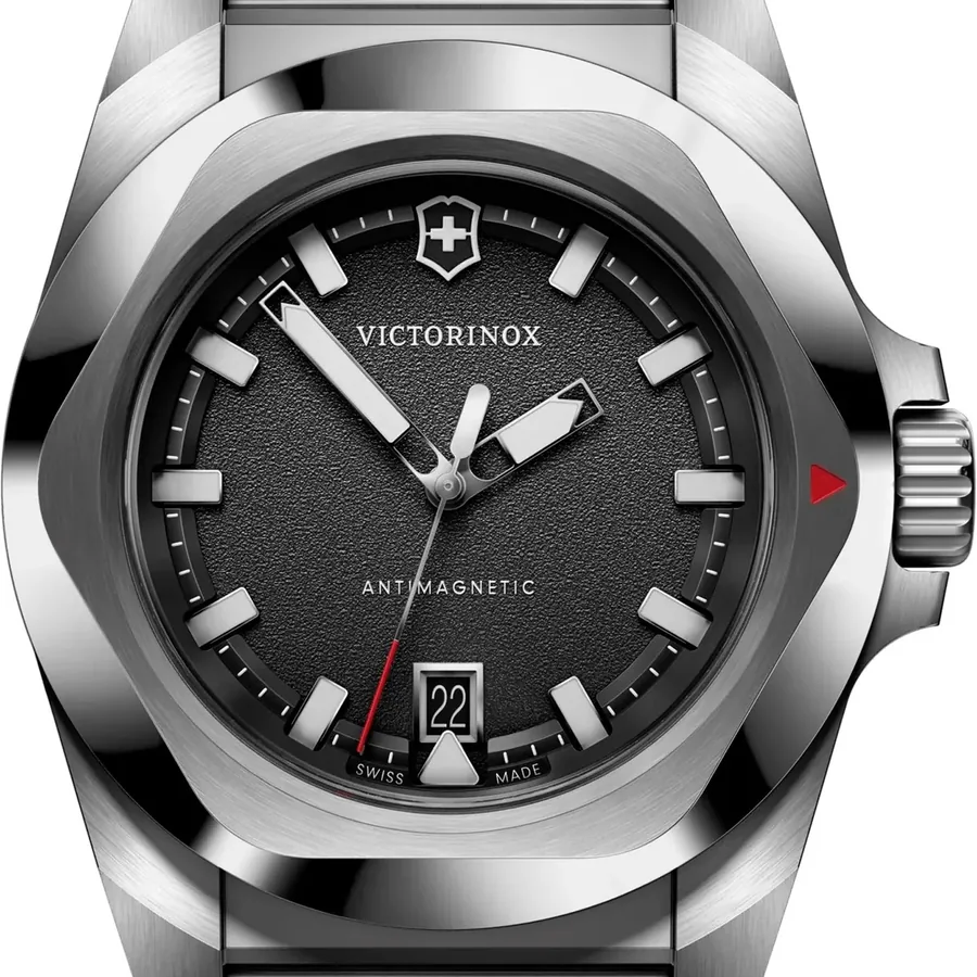 Victorinox I.N.O.X. Quartz 41mm Black Dial, Silver-Tone Stainless Steel Bracelet, view 2