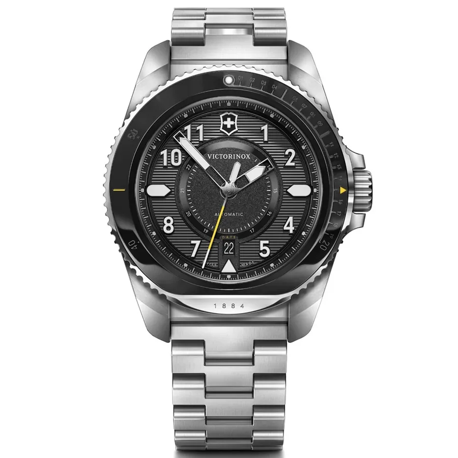 Victorinox Journey 1884 43mm Automatic Black Dial, front view