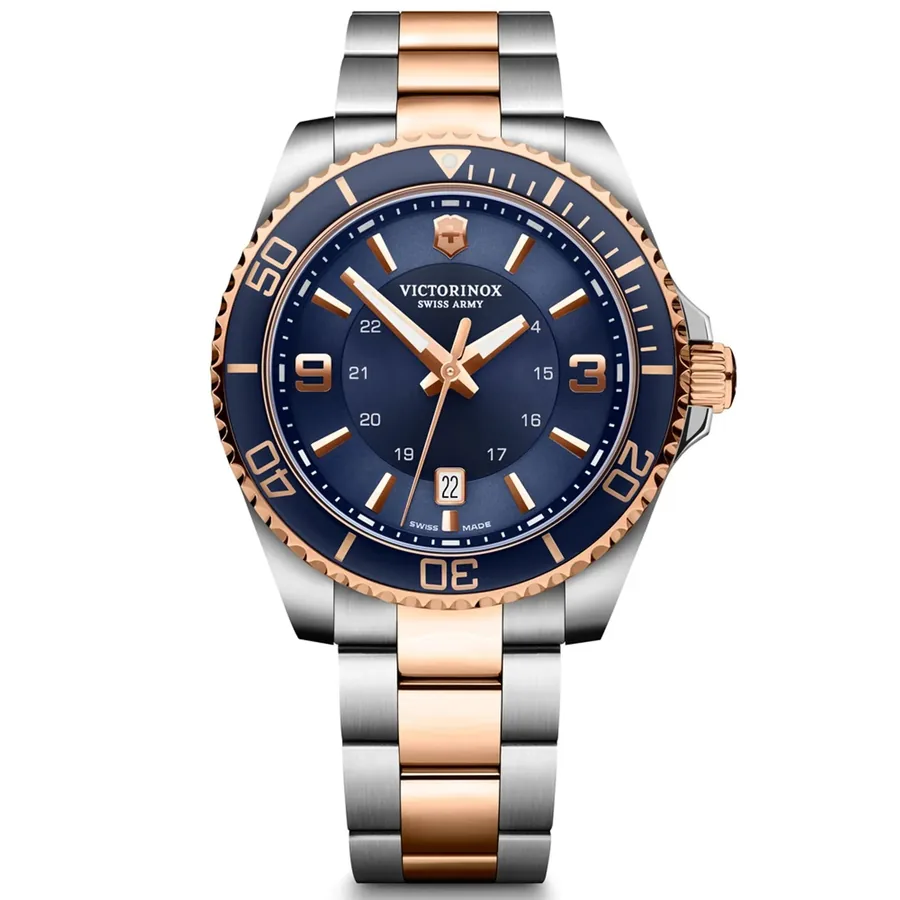 Victorinox Maverick 43mm Blue Dial, Stainless Steel Bracelet, front view