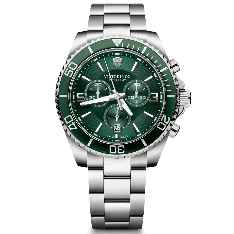 Victorinox Maverick Chronograph 43mm Green Dial, front view
