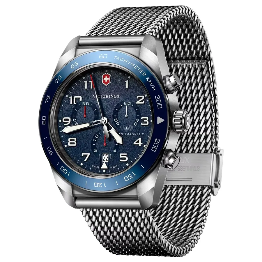 Victorinox Swiss Army 42mm Chronograph Blue Dial, view 4