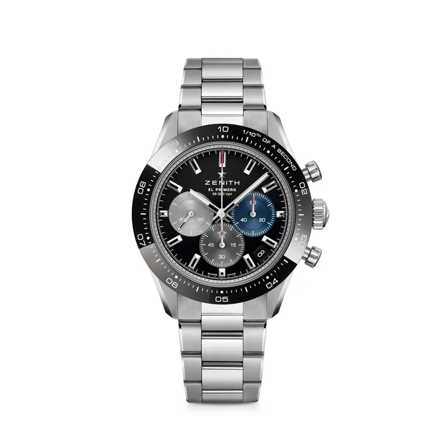Zenith Chronomaster Sport 41mm, Black dial, front view