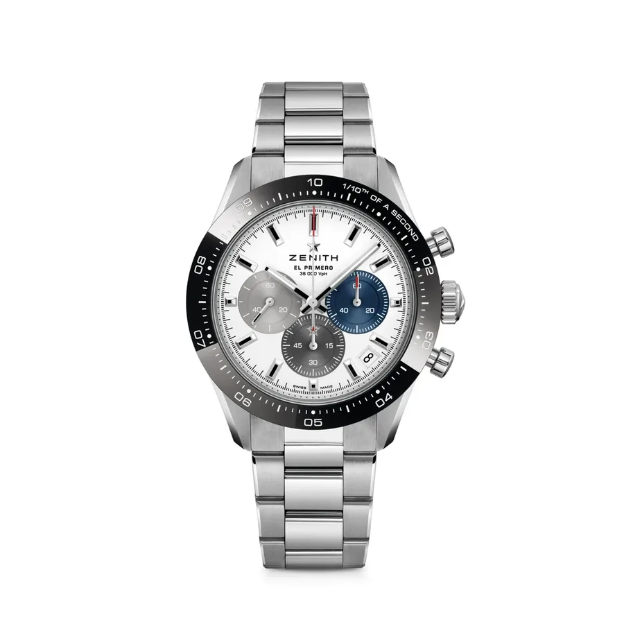 Zenith Chronomaster Sport 41mm, White dial, front view